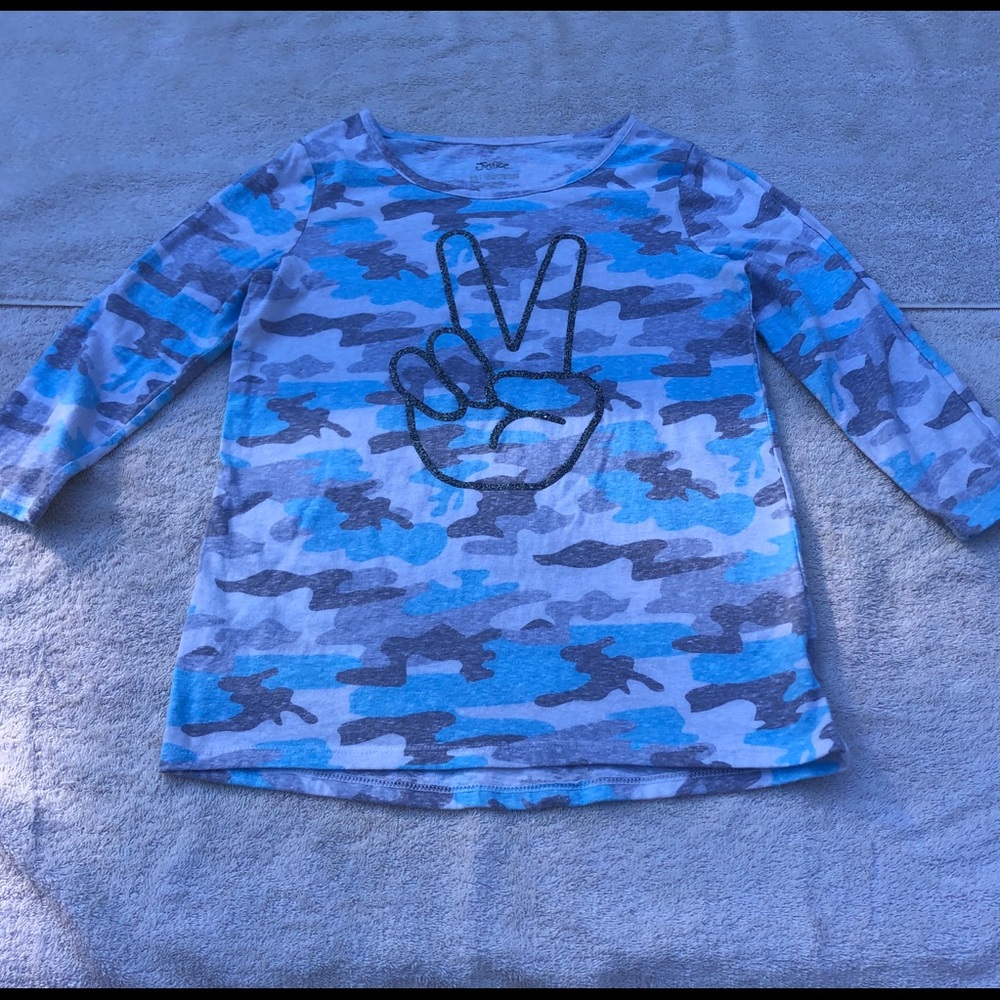 Girls Justice brand size 10 multi colored  shirt
